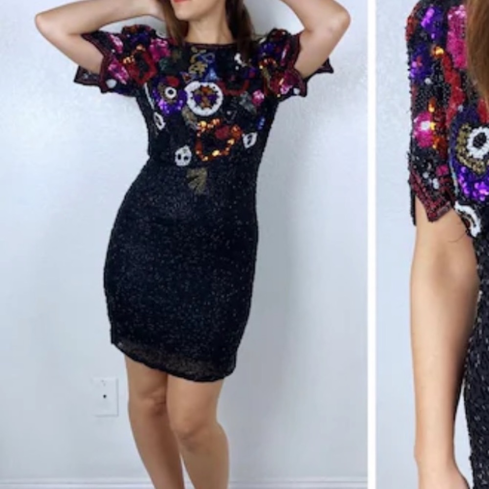 Gorgeous beautiful beaded dress from the 80s!